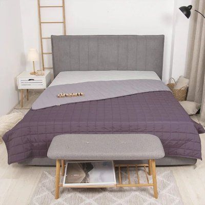 Двустороннє стьобане покривало Viluta Дует d-c4716v-lavender-EM фото