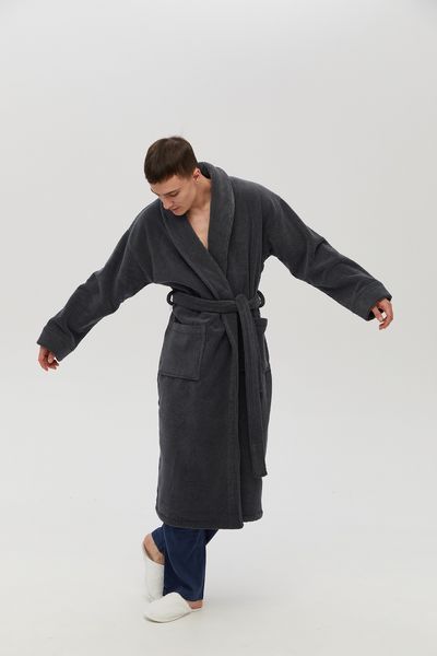 Халат unisex Lotus Home - Bold New Microcotton antrasit махровий M svt-2000022329507 фото