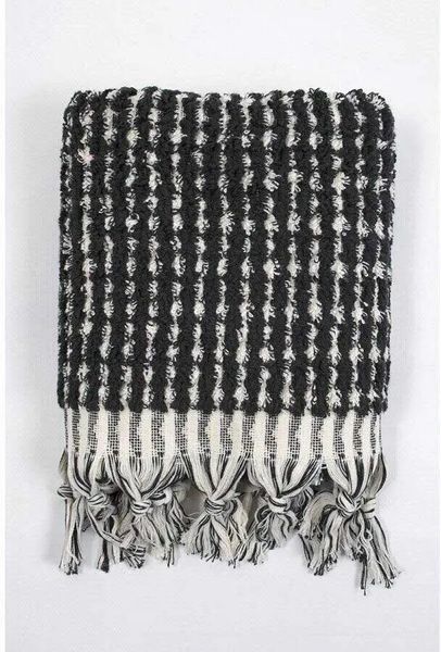 Махровий рушник банний 90 х 170 Barine Curly Bath Towel ecru-black кремово-черный sv2000022233071 фото