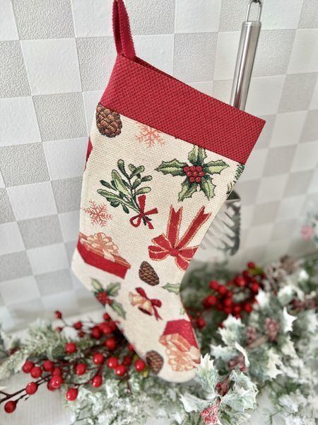 Чобіток для подарунків гобеленовий SPARKLE Limaso, 25x37, Новорічний, Золотий люрекс, 75% поліестер, 22% бавовна, 3% акрил, Гобелен lim_SPARKLE-CH фото