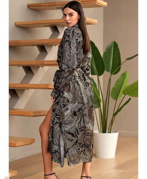 Женский длинный шелковый халат Mia-Amore Селеста 4047 4XL Mia_4047_3XL фото