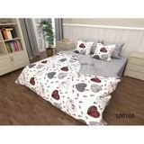 Постельное белье бязь двуспальное Selena Сердечный Привет 2 100105 100% хлопок 100105-02 фото