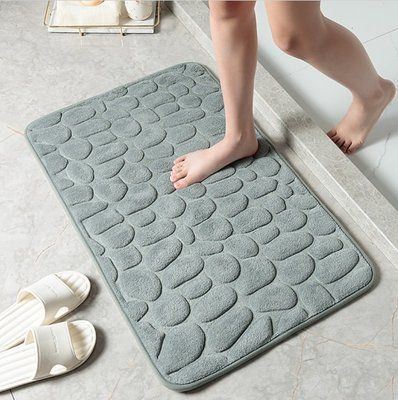 Килимок для ванної кімнати з ефектом пам'яті Homytex Камені, Сірий, 50x80 см HT-580018/1 фото