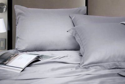 Наволочка LUXURY LINENS набор 50x70 с ушками SILVER 100% тенсел luli44536 фото