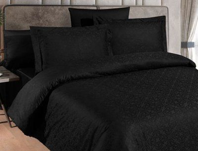 Комплект постільної білизни First Choice Jacquard Satin Lamone JS-141-Lamone-black фото