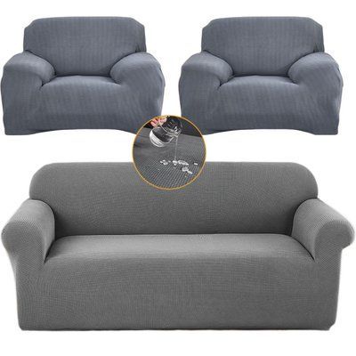 Чохол на диван + 2 крісла водовідштовхувальний трикотаж-жатка Homytex Ht-183015 фото