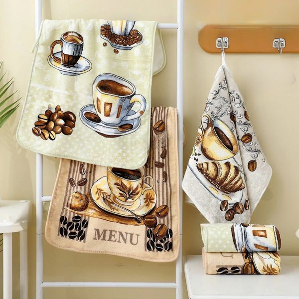 Набір рушників кухонних 4 шт 24x48 см Кава 1 HomeBrand loveyouhome_60175 фото