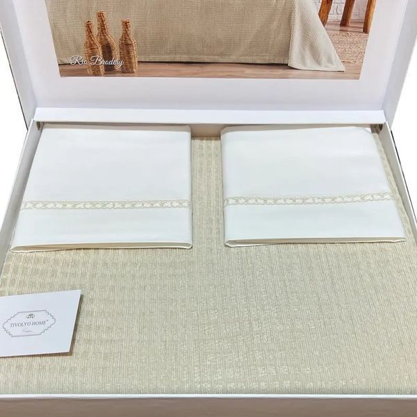 Постільна білизна Tivolyo Home PIKE RIO BEJ (220x240) 945197 Tiv_945197 фото