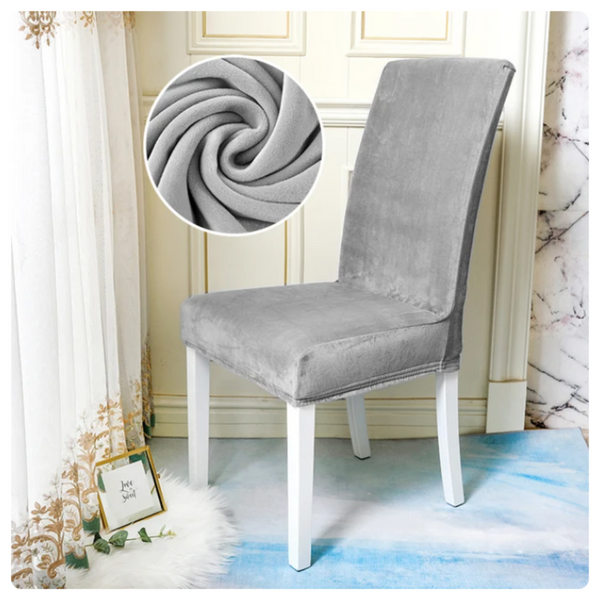 Вельветовий чохол для стільця Diana Textile Velvet 48x55 см al2203Light-Grey фото