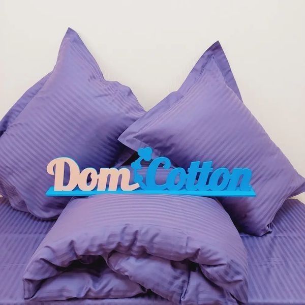 Постельное белье Dom Cotton Сатин Страйп сиреневый d-c5532v фото
