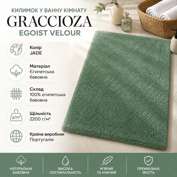 Килимок у ванну кімнату Buth Rug Graccioza Egoist Velour єгипетська бавовна Gra-100209862-23959 фото
