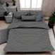 Постельное белье Love You Бязь Gold Полоска Серая/темно-серая Евро loveyouhome_7377 фото 1