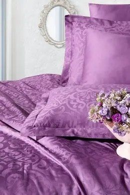 Постельное белье сатин-жаккард Irina damask murdum SulIr-498230015 фото