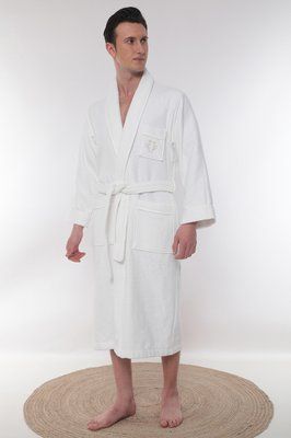 Чоловічий махровий халат Maison D'or Quattro White quattro-white-m фото