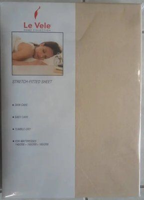 Трикотажная простынь на резинке Le Vele BEIGE полуторная, 150 х 200 см 0701.YES.DP.00.000.04.012 фото