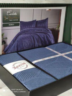 Carlotta Indigo покрывало 250х260см, с наволочками Karina Турция sul-3777 фото