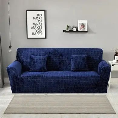 Чохол на 2-місний диван мікрофібра Homytex Синій HT-384820 фото