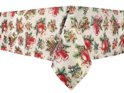 Скатертина гобеленова НОВОРІЧНА з люрексом "CANDLE LUREX" lefard_715-038 фото