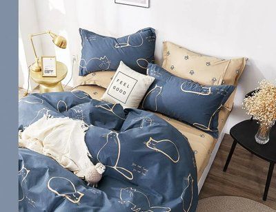 Набір постільної білизни La Scala Y230-913 сатин Коти Євро posmar70032 фото