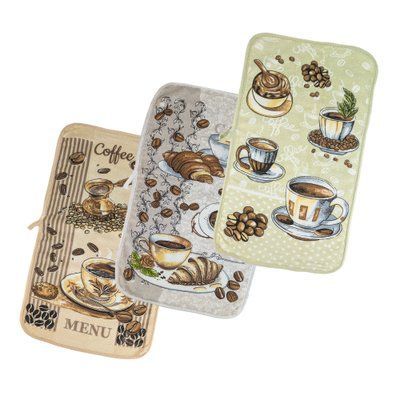 Набір куxонниx рушників 3 шт 40x60 см Кава 1 HomeBrand loveyouhome_60176 фото