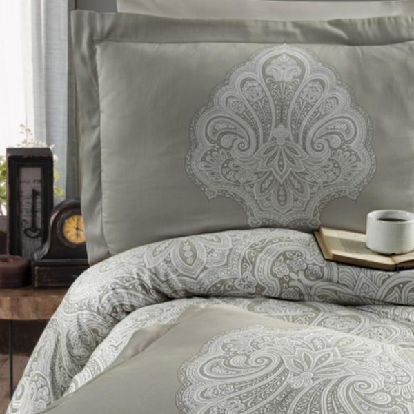 Комплект постельного белья First Choice Cotton Satin Milena S-466-Milena-Beige-Полуторний фото