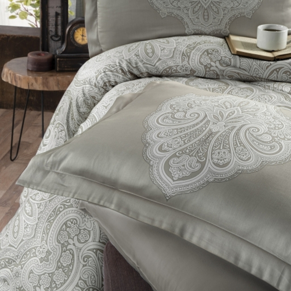 Комплект постельного белья First Choice Cotton Satin Milena S-466-Milena-Beige-Полуторний фото