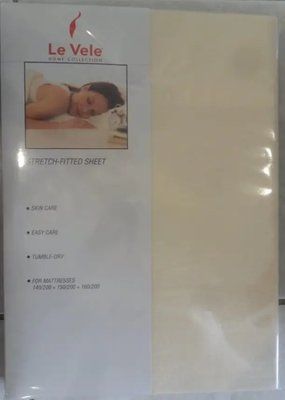 Трикотажная простынь на резинке Le Vele ECRU полуторная, 150 х 200 см 0701.YES.DP.00.000.04.013 фото