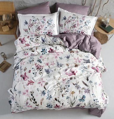 Постільна білизна Delcina Berry Premium Satin Сатин Преміум Євро LaR_31623 фото