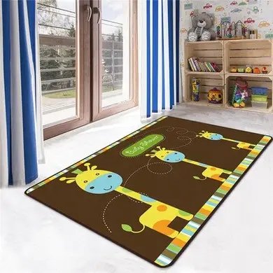 Детский ковер безворсовый Homytex giraffes brown HT-85713 фото