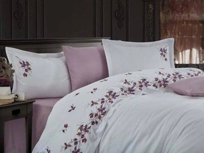 Постельное белье Dantela Vita Sonbahar Lilac Сатин з вишивкою d-c22294850 фото