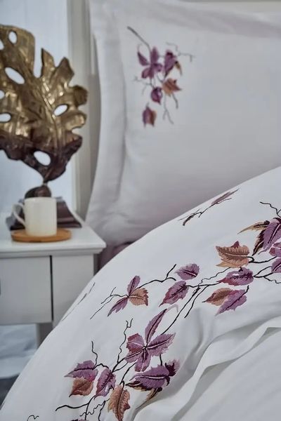 Постельное белье Dantela Vita Sonbahar Lilac Сатин з вишивкою d-c22294850 фото