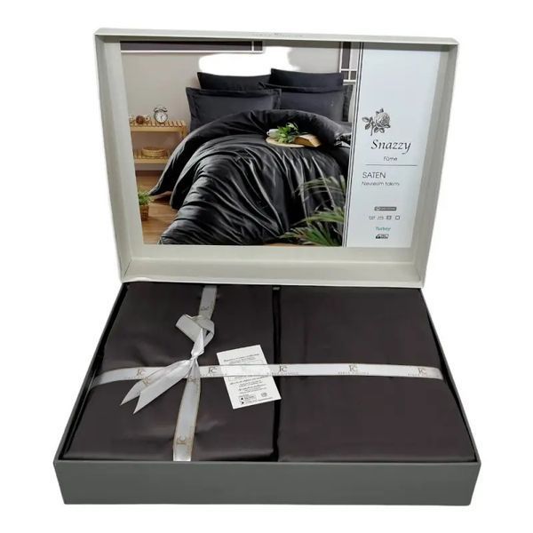 Постільна білизна сатин FIRST CHOICE SNAZZY ANHTRACITE (200x220) 527101 S-431-Snazzy-F&uuml;me-Євро фото