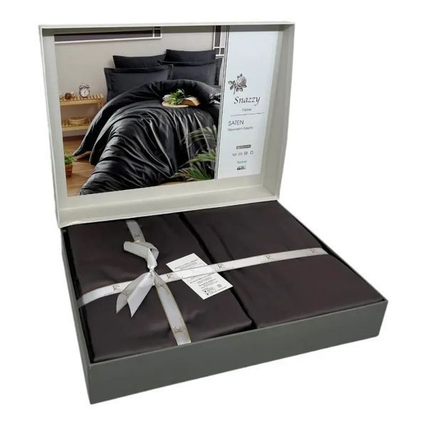 Постільна білизна сатин FIRST CHOICE SNAZZY ANHTRACITE (200x220) 527101 S-431-Snazzy-F&uuml;me-Євро фото