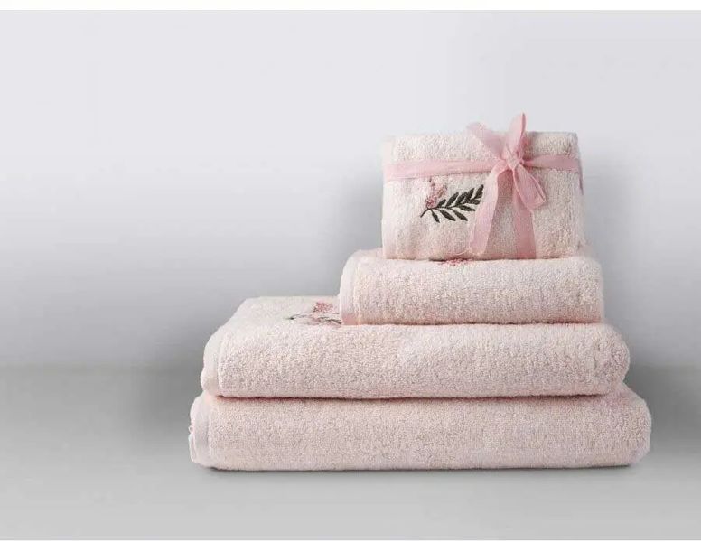 Махровий рушник банний 90 х 150 Irya Rina pembe 380 г/м2 sv2000022253529 фото