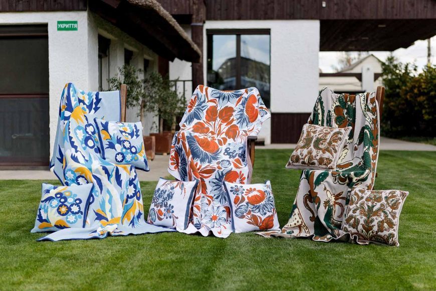 Плед вязаный в украинском стиле Косовские мотивы, 105х170 см ПРОВАНС 041847 provence_041847 фото