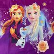 Полуторный комплект постельного белья для девочки Эльза Анна Олаф Frozen Фланель 150х220 см, Фиолетовый, Полуторный, 150x220 см, 50x70 см