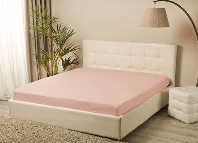 Простыня трикотажная на резинке Lotus - Персиковый 160x200+25 svt-2000022172882 фото