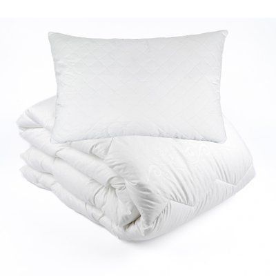 Набір Ковдра Vladi полегшена 140x205 см поліефірне волокно + подушка 50x70 см loveyouhome_4665 фото