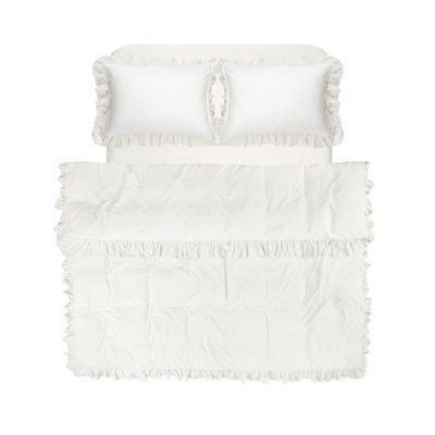 Постільна білизна Lotus Home Washed cotton - Kansas fly молочний євро svt-2000022353397 фото