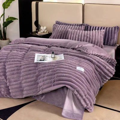 Постільна білизна Шарпей (200x220) Colorful VELOOR BED LINEN SHARPE 013708, Бузковий, Євро Col_013708 фото