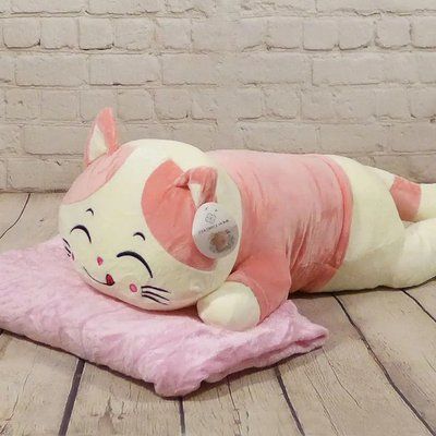 Іграшка плед Кіт сплячий 115x190см Colorful Home рожевий d-c4852v-pink фото