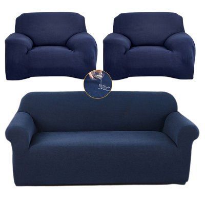 Чохол на диван + 2 крісла водовідштовхувальний трикотаж-жатка Homytex HT-384879 фото