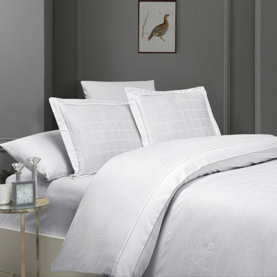 Комплект постільної білизни Deluxe SATIN DLX Royce DLX-735-Royce-white-Полуторний фото