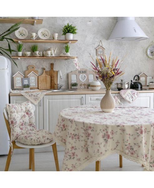Декоративна подушка з гудзиком Bella Троянди, 35х35см ПРОВАНС 013543 provence_013543 фото