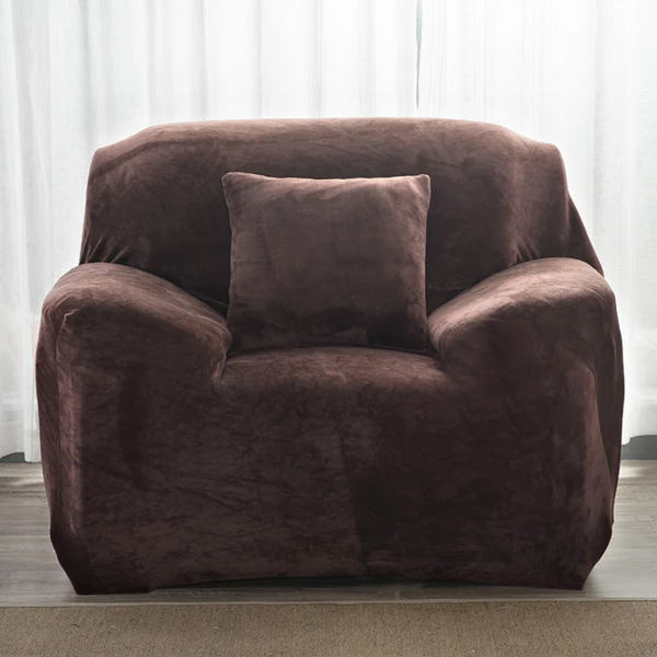 Захисний чохол на крісло Diana Textile Plush Velvet 90-140 см al2045-1-seater-90-140-coffee фото