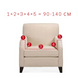 Захисний чохол на крісло Diana Textile Plush Velvet 90-140 см al2045-1-seater-90-140-Ivory фото 3