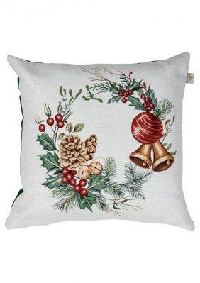 Наволочка гобеленова з велюром Зимове місто provence_031349 фото