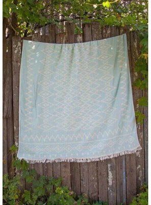Хлопковый плед Barine Kilim Throw Mint, sv2000022079136 фото