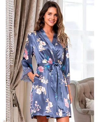 Жіночий шовковий халат Генрієтта 3763 Mia-Amore L/XL Mia_3763_L/XL фото