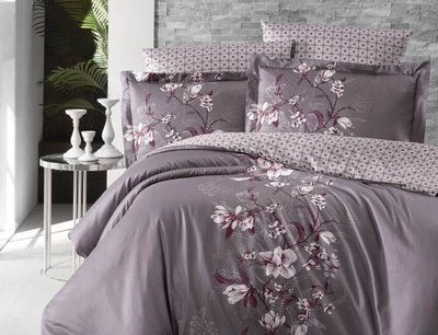 Комплект Cotton Satin S-476 Evan Lilac S-476-Evan-Lilac-Євро фото